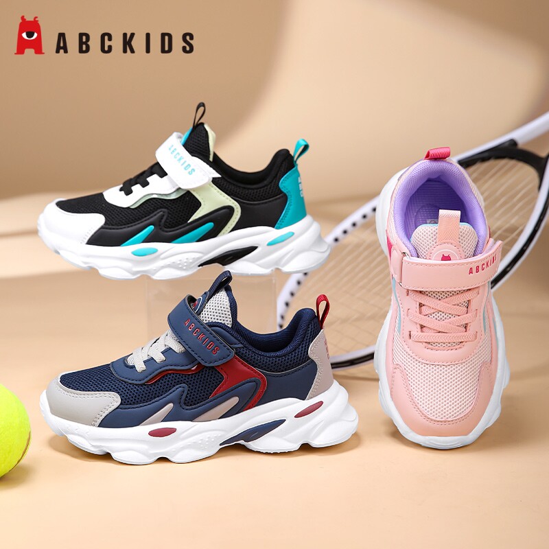 Abckids童鞋 儿童运动鞋2026春款男女童跑鞋软底网面中大童休闲鞋