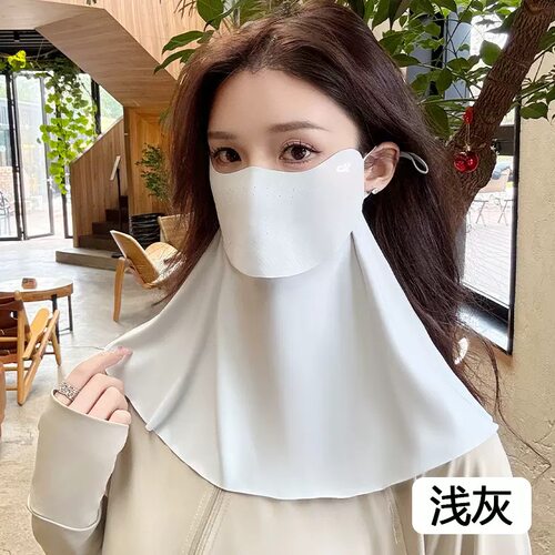 2026防晒锦纶夏季薄款透气面罩全脸遮脖子护眼角遮阳户外口罩