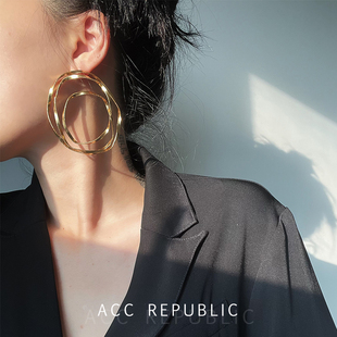 accrepublic 小众设计感耳环气质大环圆圈耳坠耳钉耳饰