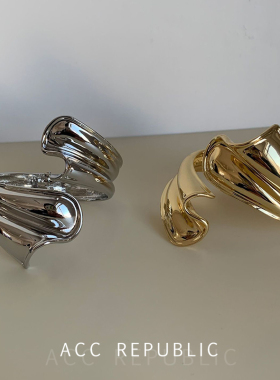 打结扭花开口手镯女轻奢高级