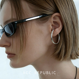ACC REPUBLIC素圈耳环女欧美极简大圈耳环高级感冷淡风耳圈耳骨夹