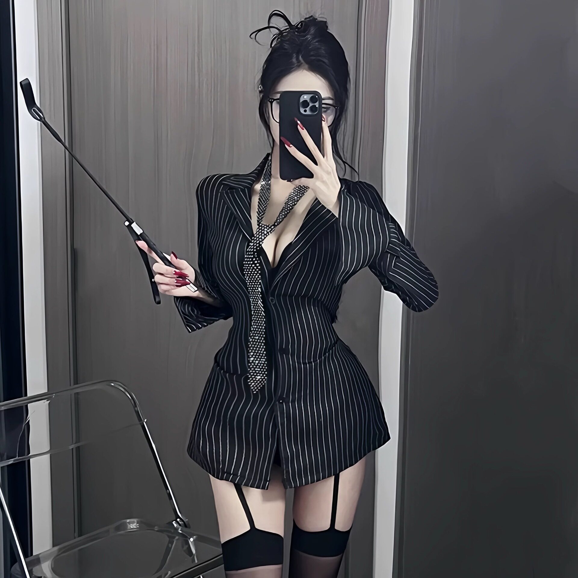性感纯欲风教师COSPLAY秘书舞台服饰女秋季新款高级感优雅OL制服