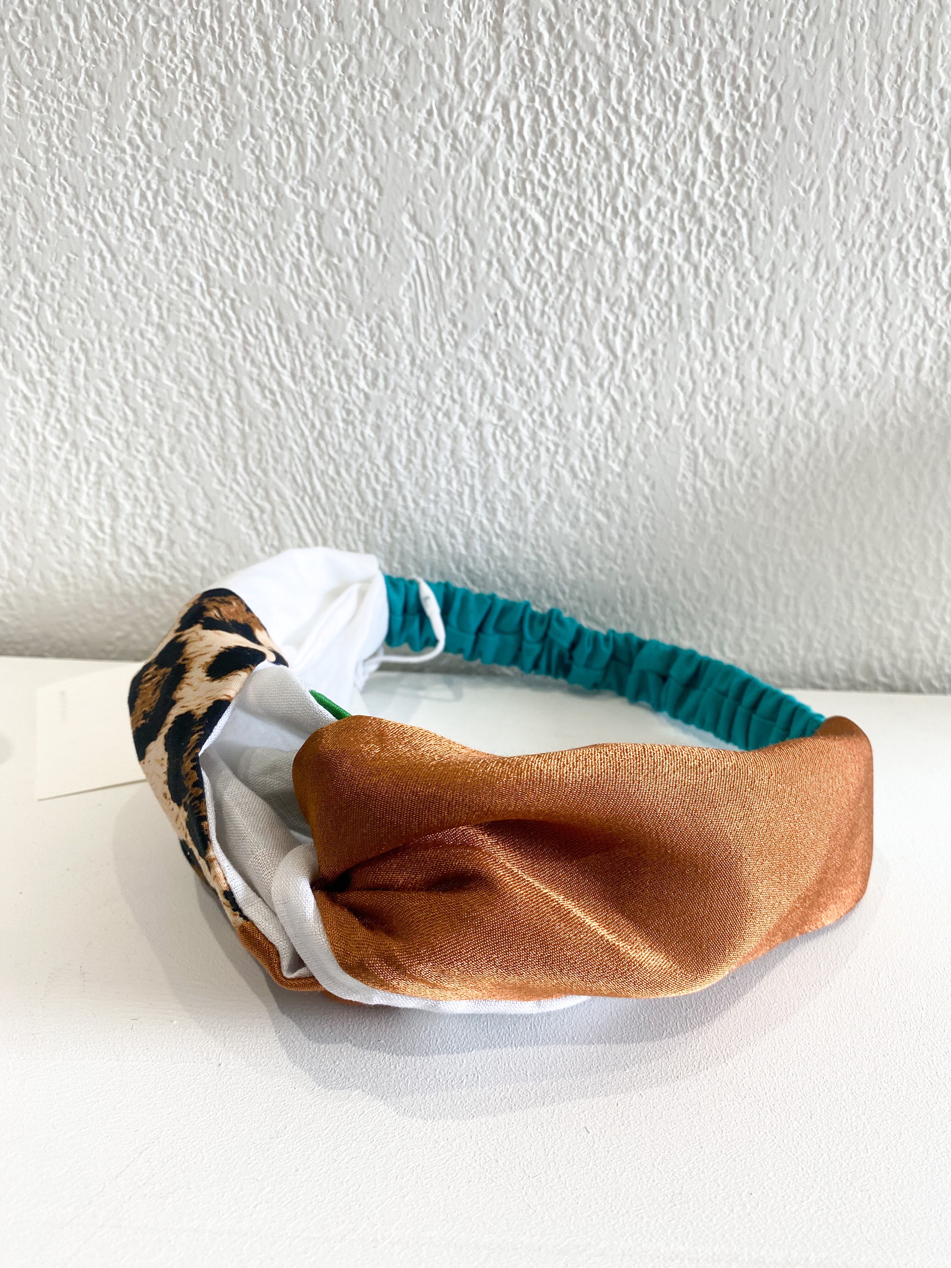 韩国小众设计师款真皮牛仔蓝小羊皮蝴蝶结牛仔发箍头箍气质单品