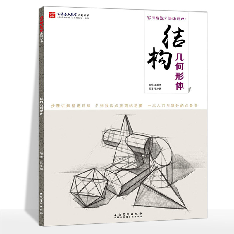 百源基石教学系列丛书 结构几何形体 结构几何体基础教程书强化训练敲门砖零基础入门自学美术主题训练学生成人临摹教程安徽美术怎么看?