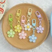 ins可爱花朵樱花书包钥匙扣学生包包挂拼豆挂件少女饰品星星挂件