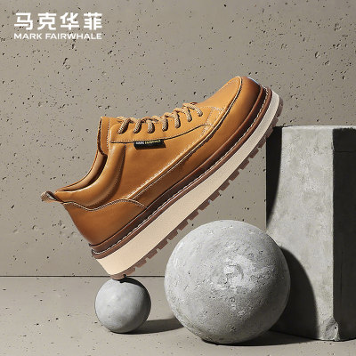 马克华菲休闲商务增高休闲皮鞋