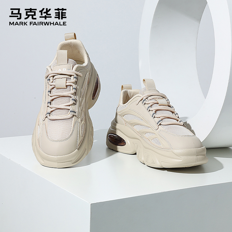 马克华菲夏季网面老爹鞋男款