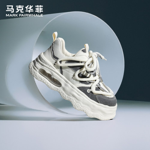 马克华菲男鞋板鞋休闲厚底增高鞋