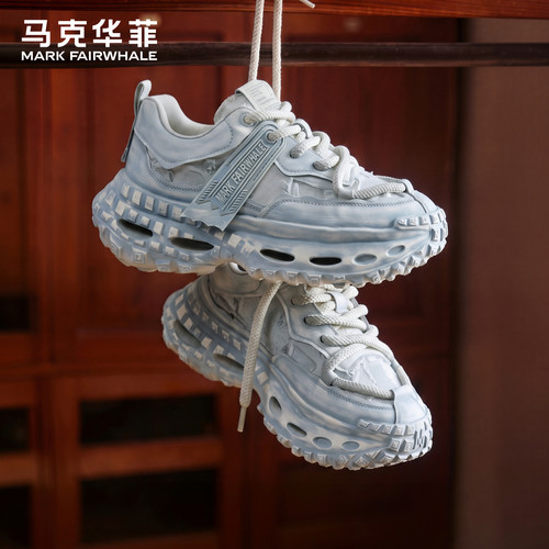 马克华菲男士厚底老爹鞋潮流增高