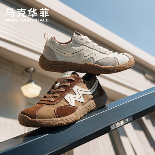 马克华菲鞋子男鞋休闲复古德训鞋