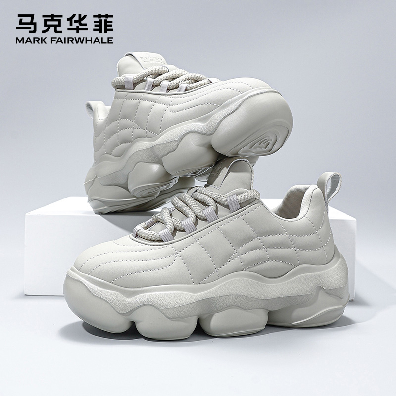 马克华菲老爹鞋厚底增高
