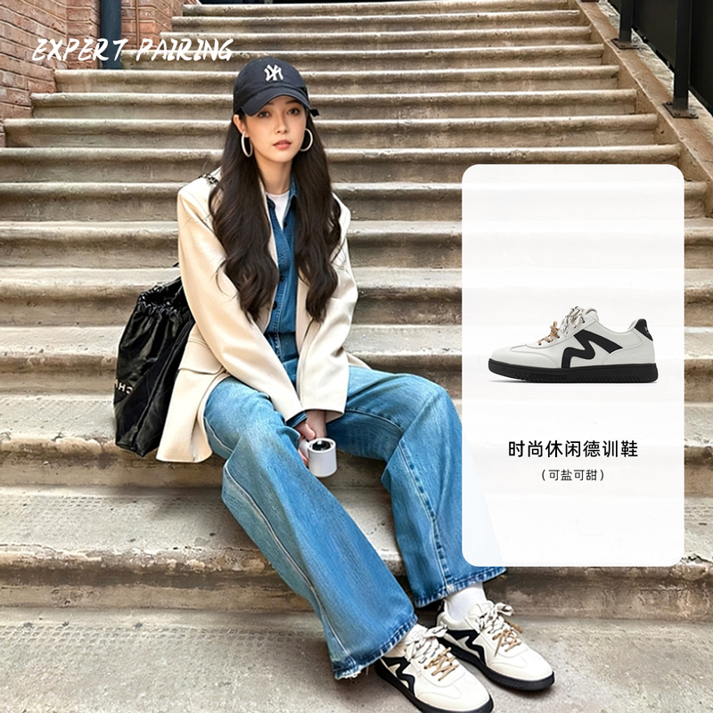 马克华菲德训鞋女2025秋冬季新款厚底小白鞋时尚休闲板鞋运动鞋子