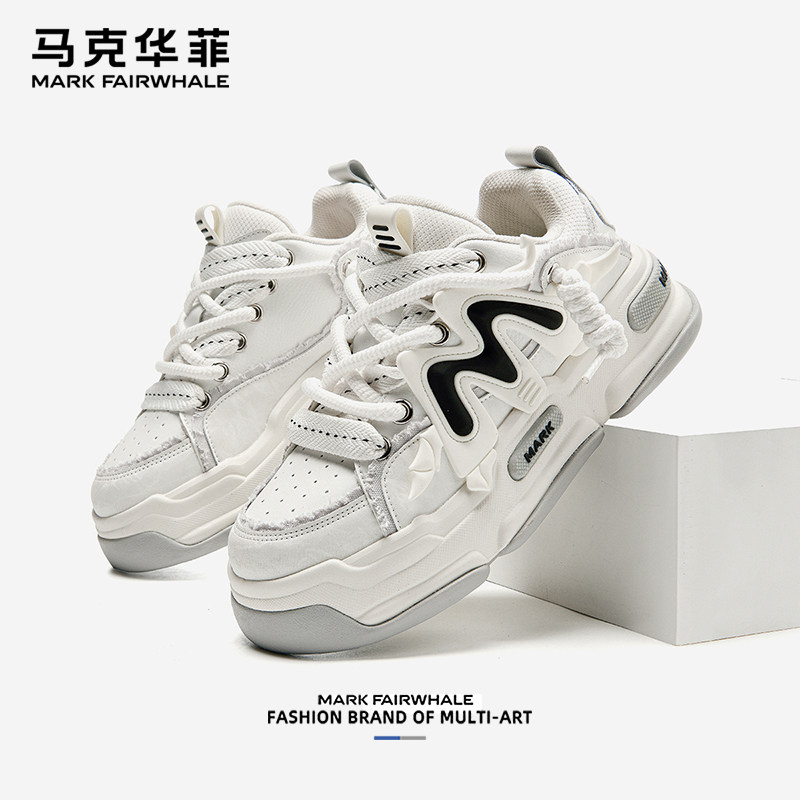 马克华菲面包男鞋2026冬季小恶魔休闲鞋子厚底增高男士百搭板鞋男,流行男鞋,时尚休闲鞋,淘宝优惠券,粉丝福利购,淘宝优惠卷