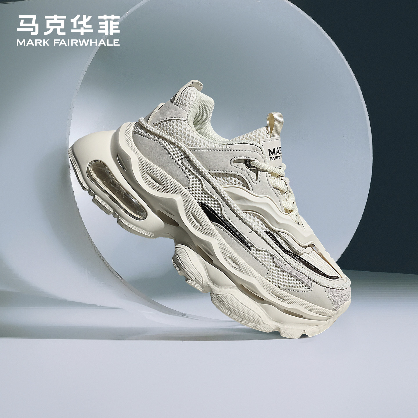 马克华菲秋季老爹鞋运动增高男鞋