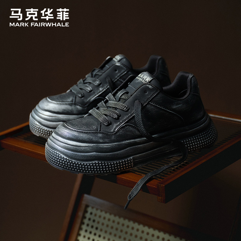 马克华菲面包鞋男2026春季新款男士休闲板鞋复古百搭男鞋潮流鞋子,流行男鞋,时尚休闲鞋,淘宝优惠券,粉丝福利购,淘宝优惠卷
