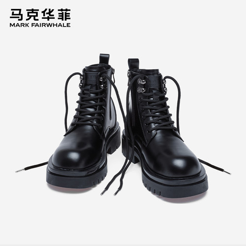马克华菲马丁靴2024牛皮材质