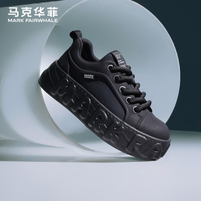 马克华菲厚底休闲鞋软底增高男鞋