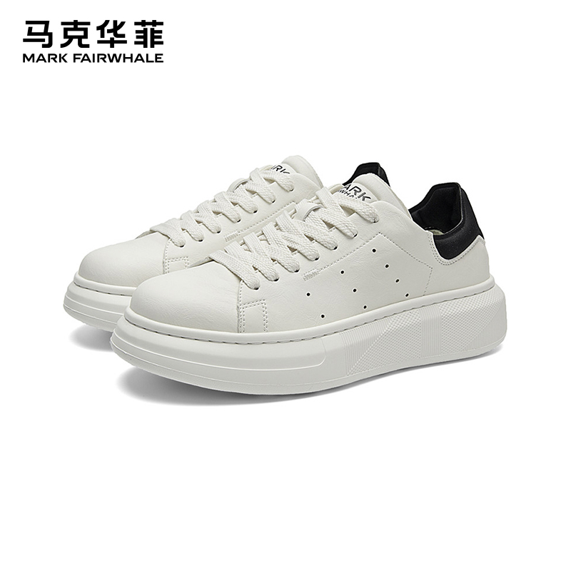 马克华菲透气板鞋休闲小白鞋