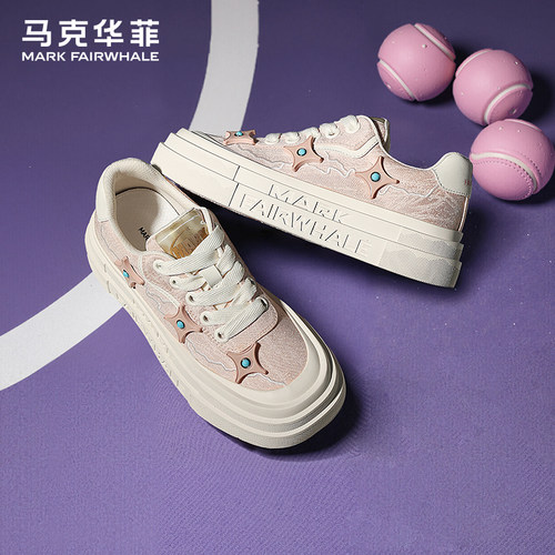 马克华菲厚底板鞋女休闲鞋