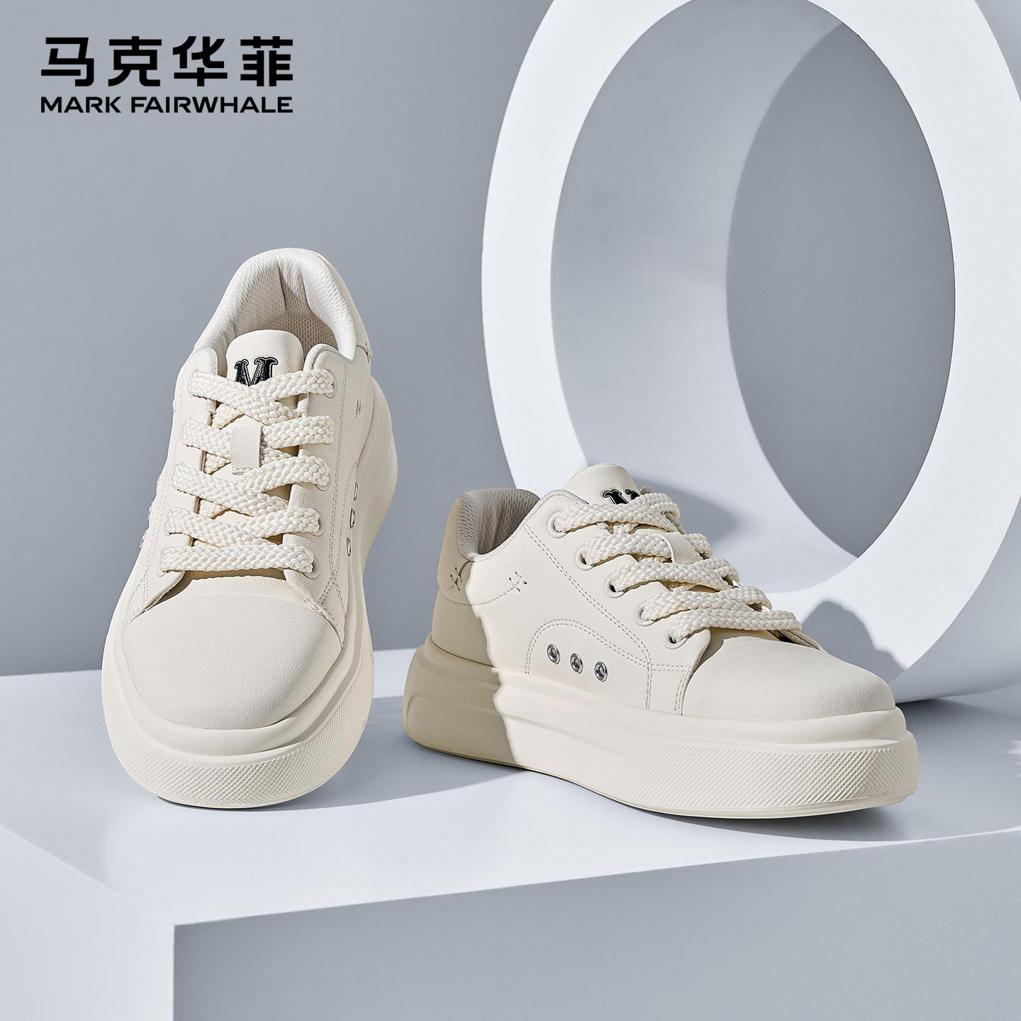 马克华菲板鞋男款增高休闲鞋图片