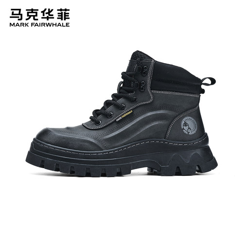 马克华菲马丁靴男2024新款工装靴