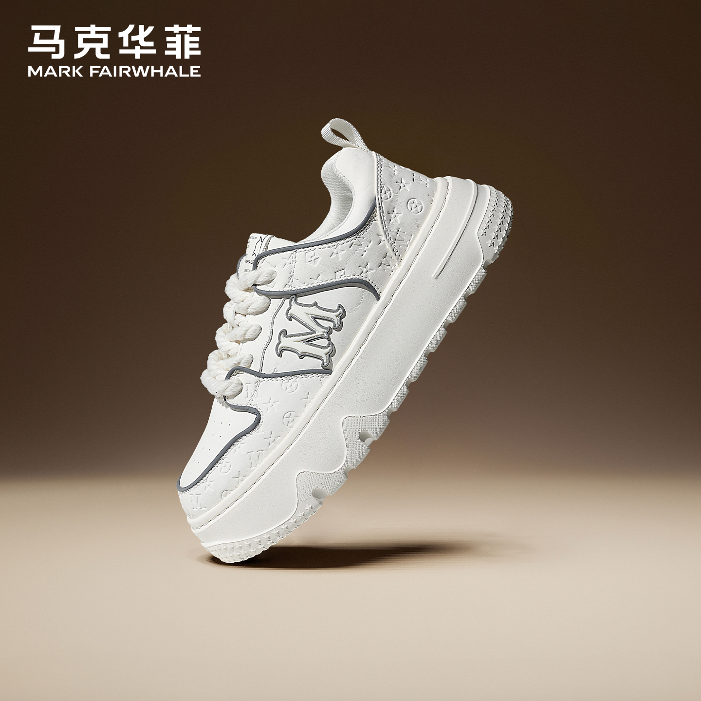 马克华菲休闲板鞋秋季小白鞋男鞋