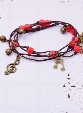 复古音符手链女生创意