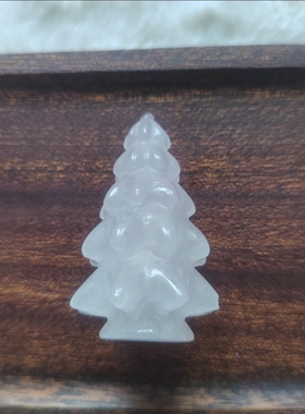 天然水晶石南方玉圣诞树摆件桌面装饰摆件办公桌面小摆件装饰品