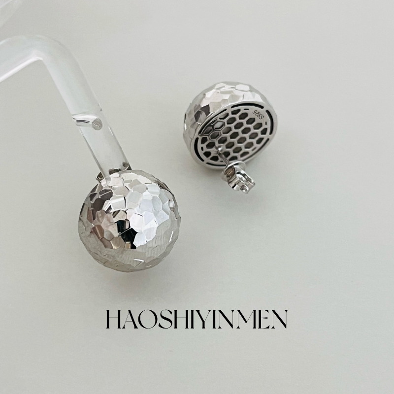 设计师款S925纯银爆闪碎碎冰圆形耳钉复古时髦气质百搭耳钉圆环,饰品/流行首饰/时尚饰品新,银饰耳饰,淘宝优惠券,粉丝福利购,淘宝优惠卷