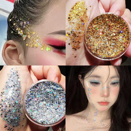 亮片眼影舞台妆闪粉啫喱贴脸饰品