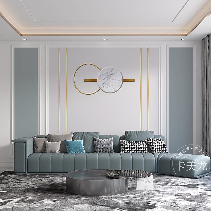 客厅沙发背景墙壁画电视墙壁纸墙布几何轻奢卧室床头墙纸影视墙