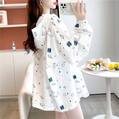 防晒布  防晒衣女大码女装薄款夏季轻薄外套