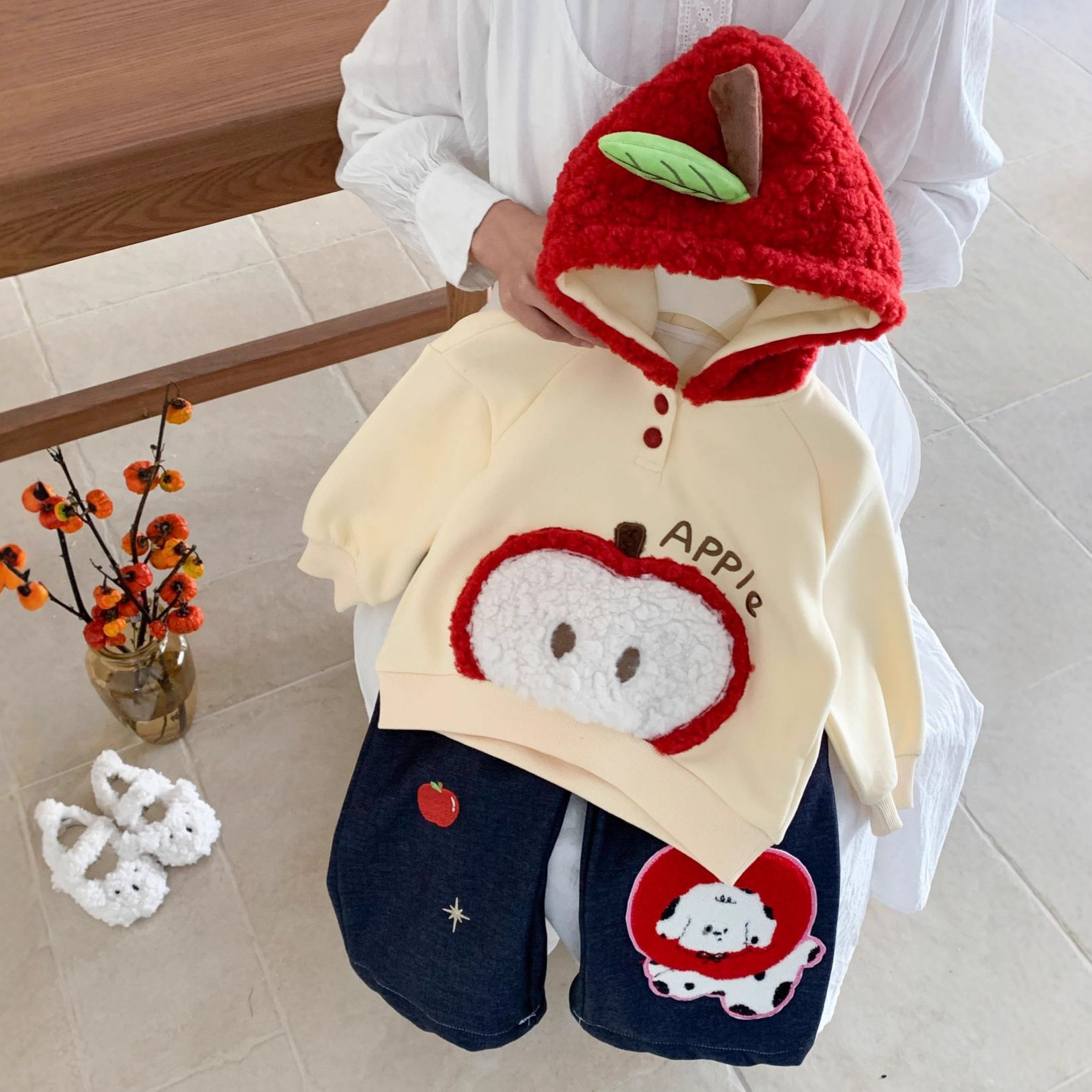 女童套装冬新款儿童洋气加绒毛毛连帽卫衣女宝加厚冬装保暖上衣,童装/婴儿装/亲子装,儿童运动套装,淘宝优惠券,粉丝福利购,淘宝优惠卷