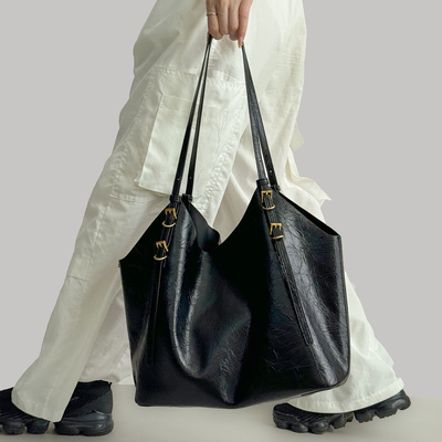 RANU原创简约软皮大容量托特包