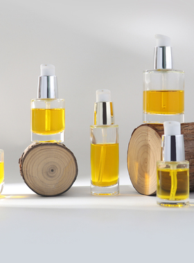 HOPECK金银按压乳液泵模制玻璃瓶精华化妆品18牙15-50ml粉底液瓶