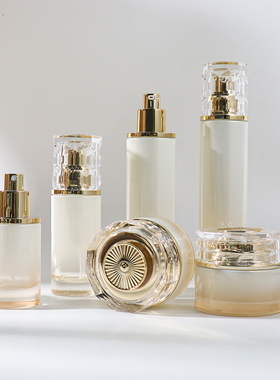 HOPECK护肤套系玻璃瓶包材30/50g膏霜瓶30-120ml精华粉底液乳液瓶