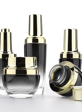 面膜护肤瓶HOPECK水乳精华原液水避光加厚黑玻璃膏霜眼霜分装空瓶