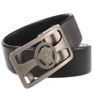 带男商务百搭高端潮流 头层牛皮腰带真皮裤 自动扣皮带男士 2024新款