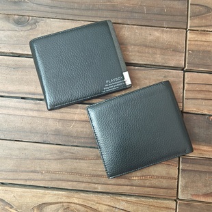 品牌专柜库存男士真皮短款钱包外贸原单头层牛皮横款钱夹票夹清仓