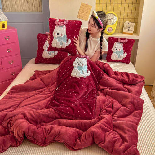 抱枕被子两用加厚保暖