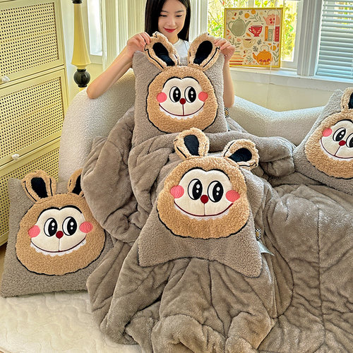抱枕被子两用加厚保暖卡通
