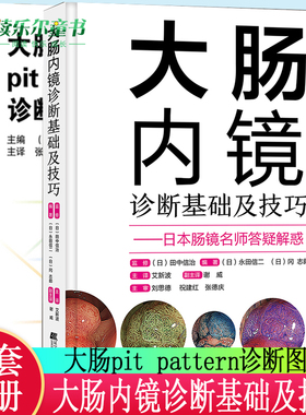 大肠内镜诊断基础及技巧+大肠pit pattern诊断图谱 2册套 医学图谱 提高大肠病变的诊断水平 大肠疾病诊断书籍 辽宁科学技术出版社