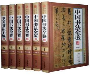 精装正版 中国书法全鉴 全6册精装16开 硬笔书法作品纸菊花体书法中国风字体练羲之书法全集中国书法大字典毛笔临摹入门书
