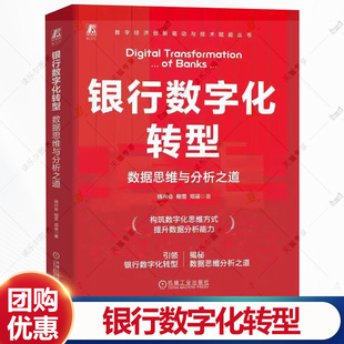 数字经济创新驱动与技术赋能丛书 银行数字化转型 相雪 钱兴会 银行业务数字化转型升级指导书籍 数据思维与分析之道