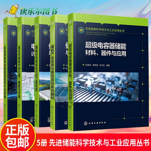 5本电化学储能中的计算建模与仿真+储能系统集成技术与工程实践+先进储能电池智能制造技术与装备+储能产业政策与典型项目案例解析
