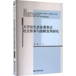 大学衍生企业董事会社会资本与战略变革研究高晟 书籍正版经济管理出版社