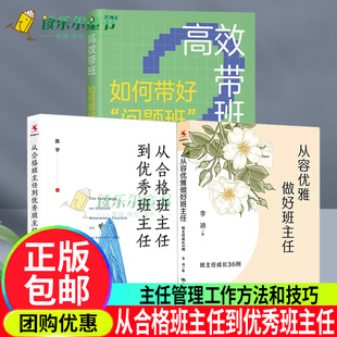 班主任成长36例班主任培训参考用书 从合格班主任到优秀班主任 从容优雅做好班主任 如何带好问题班 班级管理方法书籍 高效带班