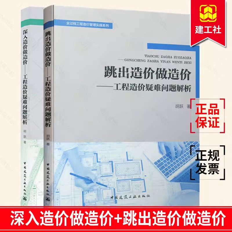 正版包邮 套装2本 全过程工程造价管理实操系列 深入造价做造价+跳出造价做造价——工程造价疑难问题解析 中国建筑工业