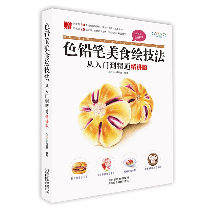 稿 色铅笔美食绘技法从入门到精通精讲版 色铅笔教程书色铅笔彩温情手绘彩铅画教程书零基础色铅笔绘画入门色铅笔绘画书