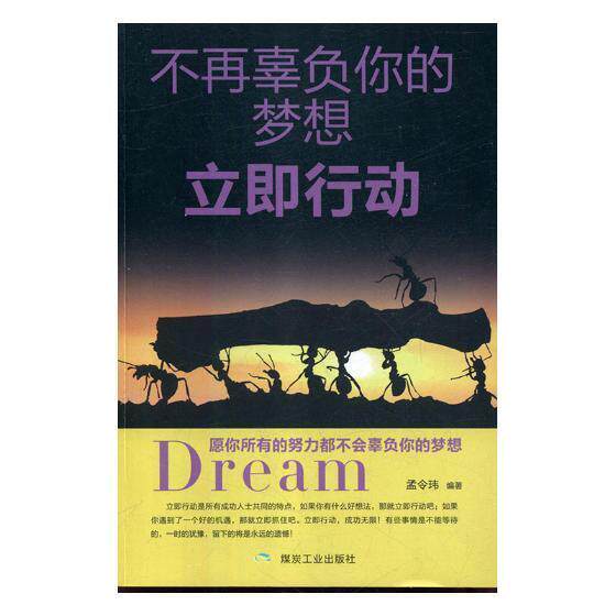 不再辜负你的梦想：立即行动 孟令玮 心理通俗读物 励志与成功书籍煤炭工业出版社